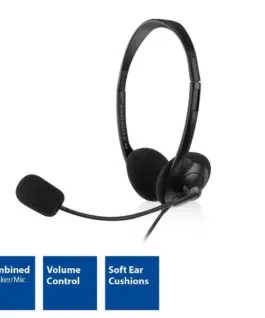 Alternative view of ACT Слушалки с микрофон, 3.5mm жак, 2м