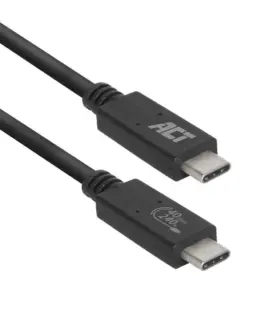 Кабел ACT USB-C - USB-C 0.8 м / USB4 40Gbps 240W сертифициран USB-IF
