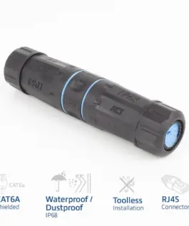 Alternative view of Съединител за мрежа ACT CAT6A, Външен IP68, CAT-6, 1 Gbit/s