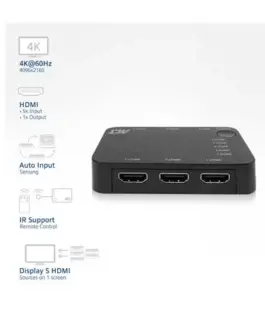 Alternative view of HDMI суич ACT AC7841, 5/1, 3D, 4K@60Hz, Черен