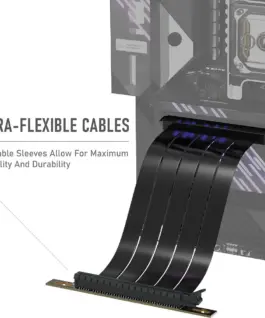 Alternative view of Кабел EZDIY-FAB Riser Cable Right Angle 200mm PCI-E x16 4.0