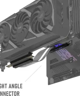 Alternative view of Кабел EZDIY-FAB Riser Cable Right Angle 300mm PCI-E x16 4.0