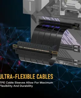 Alternative view of Кабел EZDIY-FAB Riser Cable Straight Connector 300mm PCI-E x16 4.0