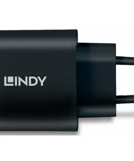 ЗАХРАНВАЩ АДАПТЕР LINDY - USB-C - fast charging - 65W - IN: Euro plug - OUT: USB-C - Black - PN