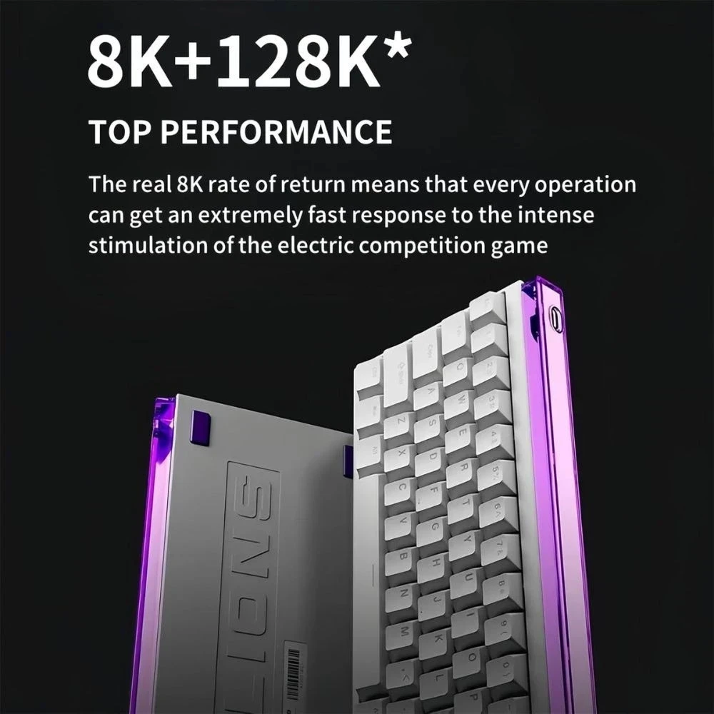 Madlions професионална геймърска механична клавиатура Professional Gaming Mechanical Keyboard NANO 68 WH - 8K, Magnetic Amber Pro Switches, (English US) - Image 3