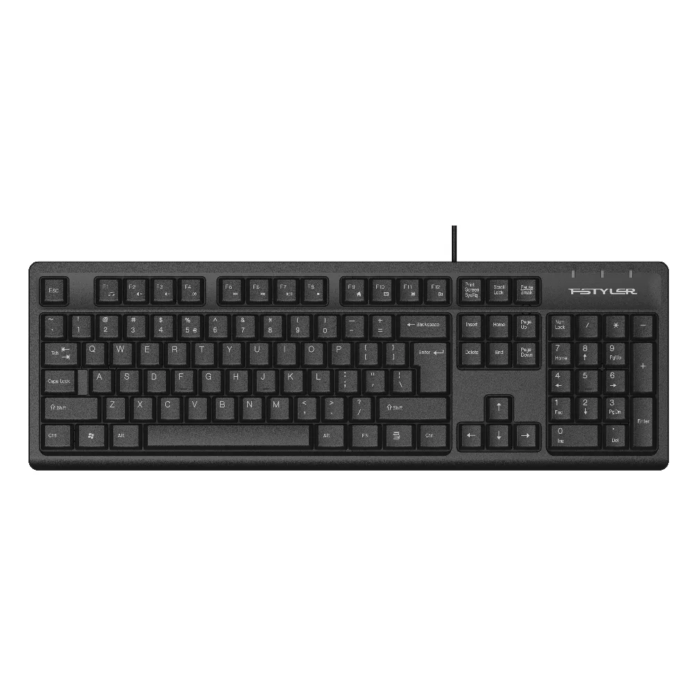 A4tech FK12 Fstyler Мултимедийна жична клавиатура USB водоустойчива