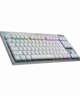 Безжична геймърска механична клавиатура Logitech G915X White Lightspeed TKL - GL