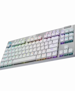Безжична геймърска механична клавиатура Logitech G915X White Lightspeed TKL - GL