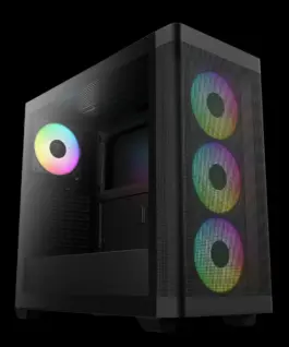 Alternative view of Gamdias кутия Case E-ATX - ATHENA M3 Black - USB-C, 4 x 120 mm A-RGB, Mesh, Tempered Glass