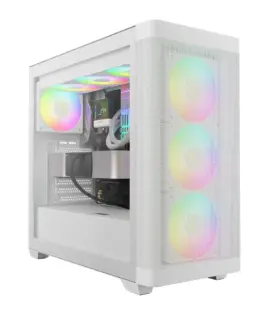 Gamdias кутия Case E-ATX - ATHENA M3 White - USB-C 4 x 120 mm A-RGB Mesh Tempered Glass