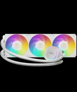 Alternative view of Gamdias водно охлаждане Water Cooling 360mm - AURA GL360 v2 WH - aRGB