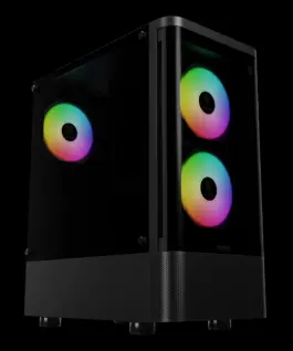 Alternative view of Gamdias кутия Case ATX - TALOS E3 CG - 3 x 120 mm A-RGB, Curved Glass