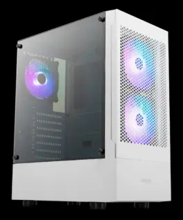 Alternative view of Gamdias кутия Case ATX - TALOS E3 MESH White - aRGB, Tempered Glass