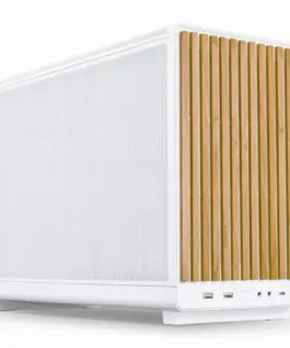 Кутия за компютър Lian Li DAN A3-mATX Wood Edition White - Micro Tower