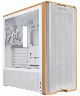 Кутия за компютър Lian-Li LANCOOL 217 Mid-Tower Tempered Glass Wood-White