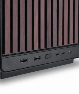 Кутия за компютър Lian Li DAN A3-mATX Wood Edition Black