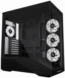 Alternative view of Кутия за компютър Lian Li Vector V100 ARGB Mid-Tower, Tempered Glass - Black