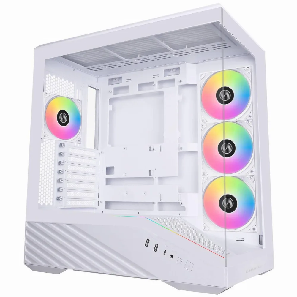 Кутия за компютър Lian Li Vector V100 ARGB Mid-Tower Tempered Glass - White