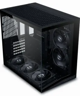 Alternative view of Кутия за компютър Lian Li O11 Dynamic Mini V2 Flow + 5 Вентилатора, Mini-Tower - Black