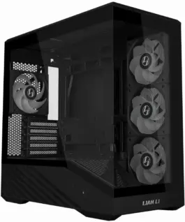Alternative view of Кутия за компютър Lian Li Vector V100 MINI ARGB Mid-Tower, Tempered Glass - Black