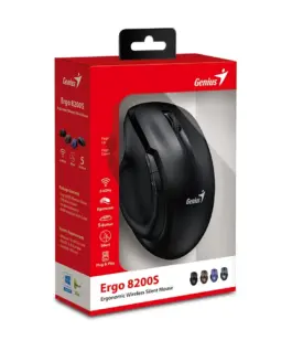 Genius безжина безшумна мишка Mouse Wireless Silent - Ergo 8200S Black - Silent