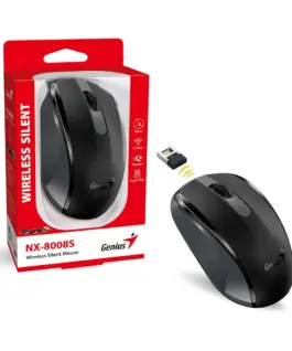 Genius безжина безшумна мишка Wireless Silent Mouse - NX-8008S Black - Silent