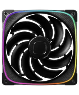 Alternative view of Geometric Future Комплект вентилатори Fan Pack 3-in-1 140 mm, Reversed - Squama 2503RB-14 Black