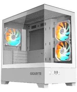 Кутия за компютър GIGABYTE C201 PANORAMIC ICE + 3 ARGB Вентилатора