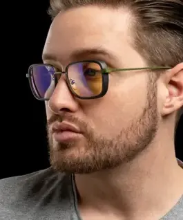 Геймърски очила GUNNAR Fallout Vault 33 Gunmetal/Olive - Amber
