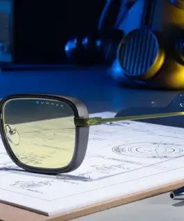 Геймърски очила GUNNAR Fallout Vault 33 Gunmetal/Olive - Amber
