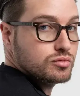 Alternative view of Компютърни очила GUNNAR Muir Ebony (wood), Amber