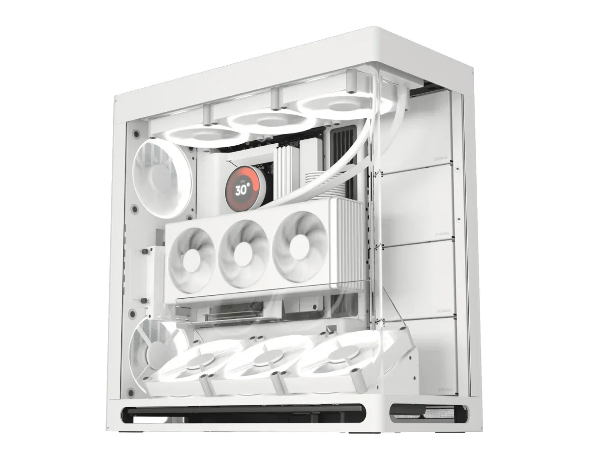 HAVN кутия Case E-ATX - HS 420 VGPU Edition White - PCIe Gen 5 riser included