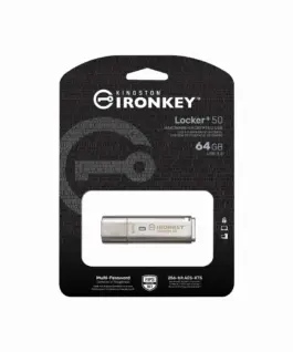 USB памет KINGSTON IronKey Locker+ 50 - 64GB XTS-AES 256-bit