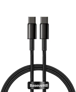Кабел Baseus Tungsten Gold USB Type-C към USB Type-C 1м черен