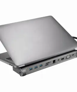ХЪБ SANDBERG USB-C 10-in-1 – Gray – PN 136-31