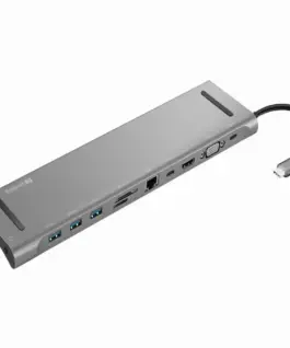 ХЪБ SANDBERG USB-C 10-in-1 - Gray - PN 136-31