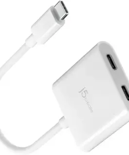 Alternative view of j5create USB-C към Dual USB-C Адаптер
