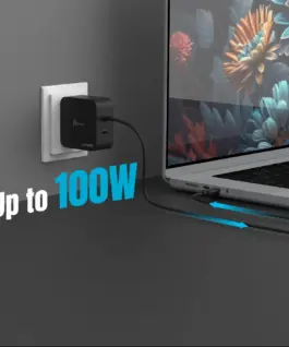 j5create JUP25102V Зарядно 220V- GaN 102W USB-C 2порта- за лаптопи