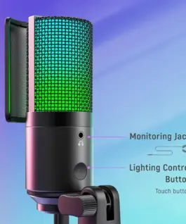 Настолен микрофон FIFINE K669 PRO2 RGB - Black