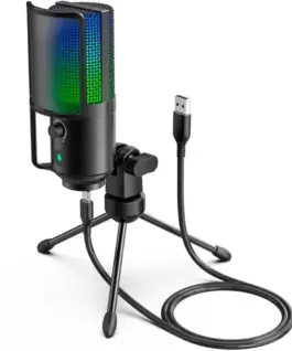 Alternative view of Настолен микрофон FIFINE K669 PRO2 RGB - Black