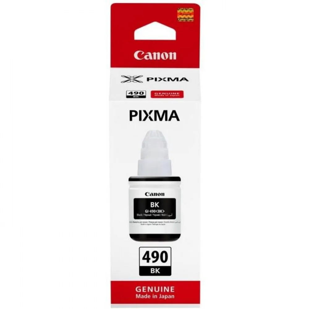 БУТИЛКА МАСТИЛО ЗА CANON PIXMA G1400/G2400/G3400 - /490/ - GI-490BK (GI490BK) - Ink Bottle - Black - PN