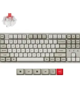 Геймърска Механична клавиатура Keychron C1 Pro 8K QMK - Super Red