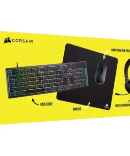 CORSAIR Геймърски бъндъл 4 в 1 - K55 CORE / HARPOON RGB PRO / HS35 Surround v2 /