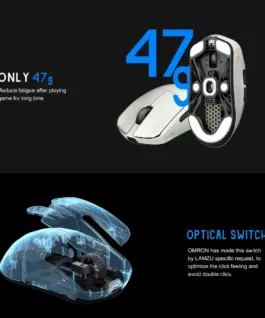 Lamzu професионална геймърска мишка MAYA X 8K – Wireless Gaming Mouse – Purple
