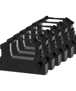 КОМПЛЕКТ 6 ЛЕНТИ ЗА МАТРИЧЕН ПРИНТЕР EPSON LQ-100 (LQ100)/150/150K/ACTIONPRINTER 3250/AP3250 - Black - 6 PCS -  PN RR-EP