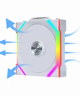 Вентилатори 3бр Lian Li UNI FAN SL Wireless ARGB PWM Reverse Blade - 120 mm Бели