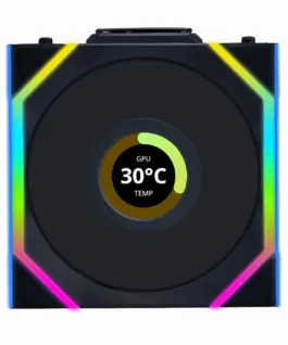 Вентилатор Lian Li UNI FAN SL Wireless LCD ARGB PWM - 120 mm Черен