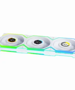 Alternative view of Вентилатори 3бр Lian Li UNI FAN SL Wireless LCD ARGB PWM - 120 mm Бели