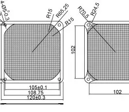 Evercool Филтър Fan Filter Metal Black – 120mm
