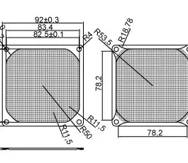 Alternative view of Evercool Филтър Fan Filter Metal Black - 92mm